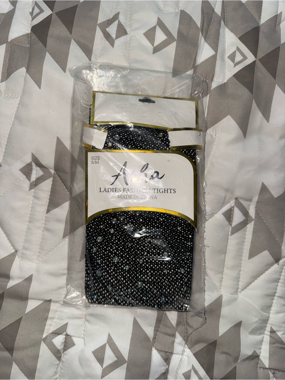 Asha Rhinestone Fishnet Tights